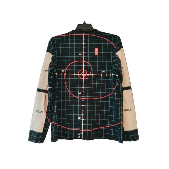 Hudson Outerwear Men's XL Shirt Black T-Shirt Grid Pattern Number Line Crewneck - Picture 13 of 16